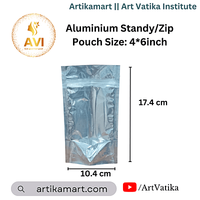 Aluminium Standy/Zip Pouch Size: 4*6inch