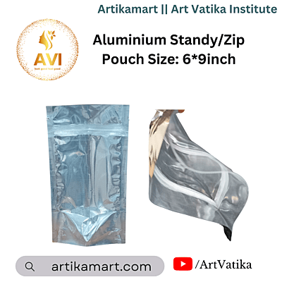 Aluminium Standy/Zip Pouch Size: 6*9inch