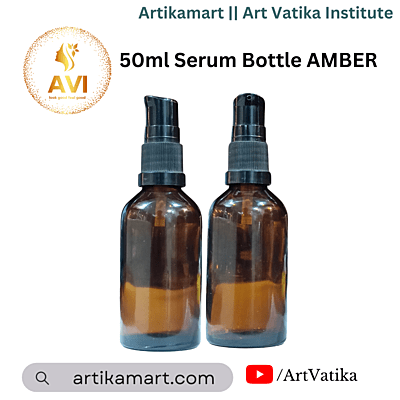 50 ml Serum Bottle AMBER Brown 18mm NECK