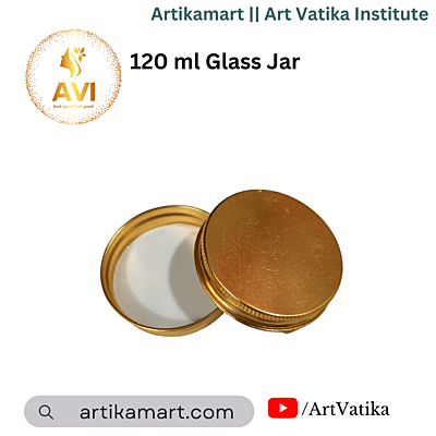 120 ml Glass Jar + GOLD Aluminium Cap