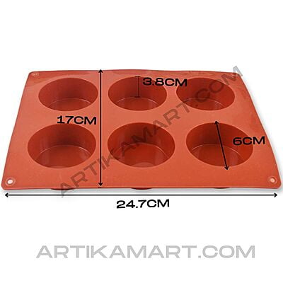 Silicon Mold Round - 6 Cavity - 50g