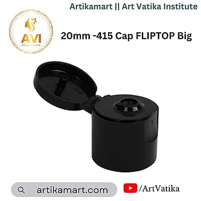 20mm-415 Cap FLIPTOP BLACK