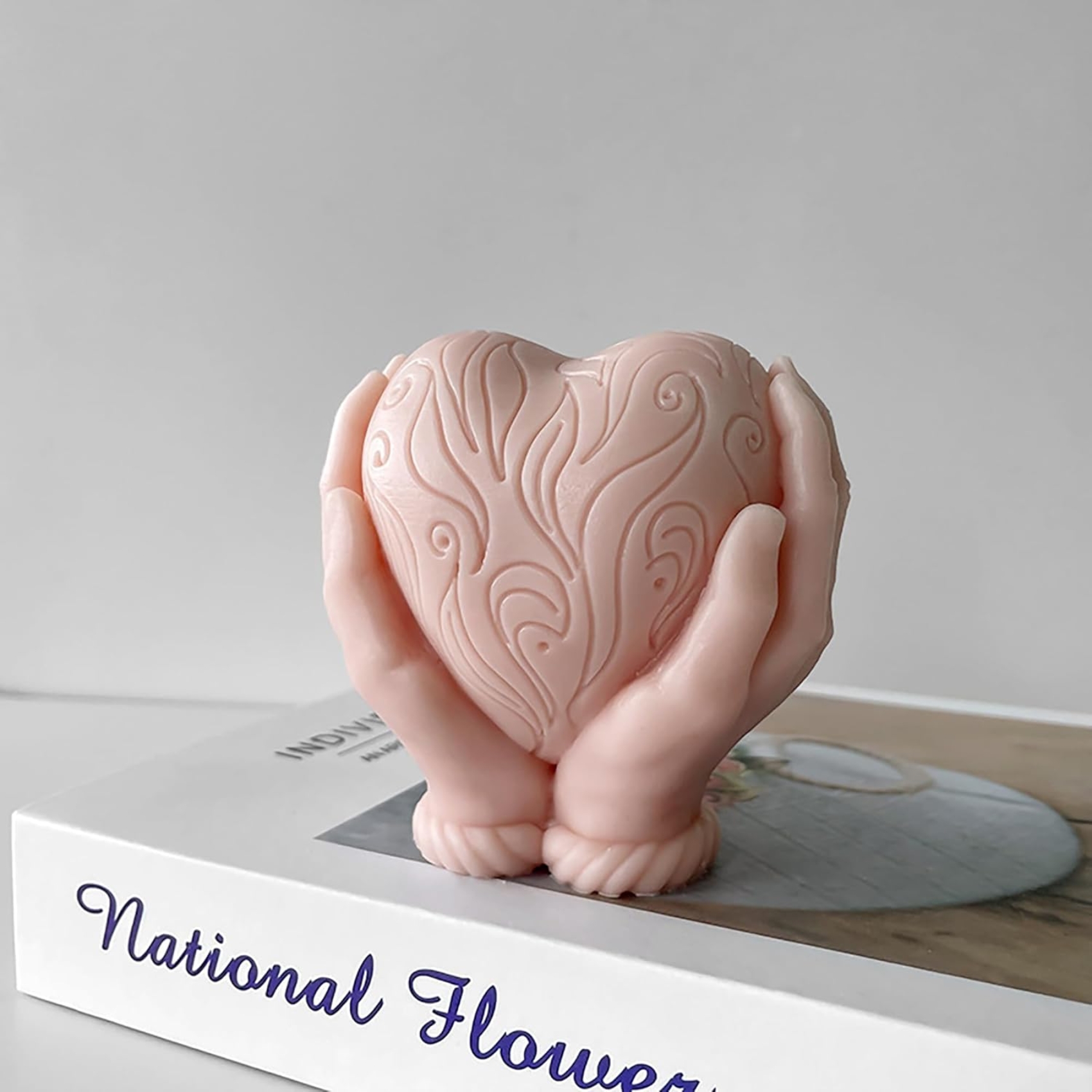 Silicon Mold Candle Heart In Hand