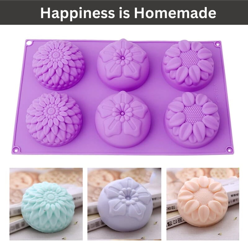 Silicon Mold Mixed Flower Shape 6cavity 90to 100gm