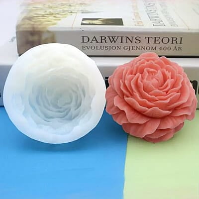 Silicon Mold Candle Peony Bloom Flower