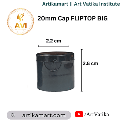 20mm Cap FLIPTOP BLACK Big Height