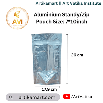 Aluminium Standy/Zip Pouch Size: 7*10inch