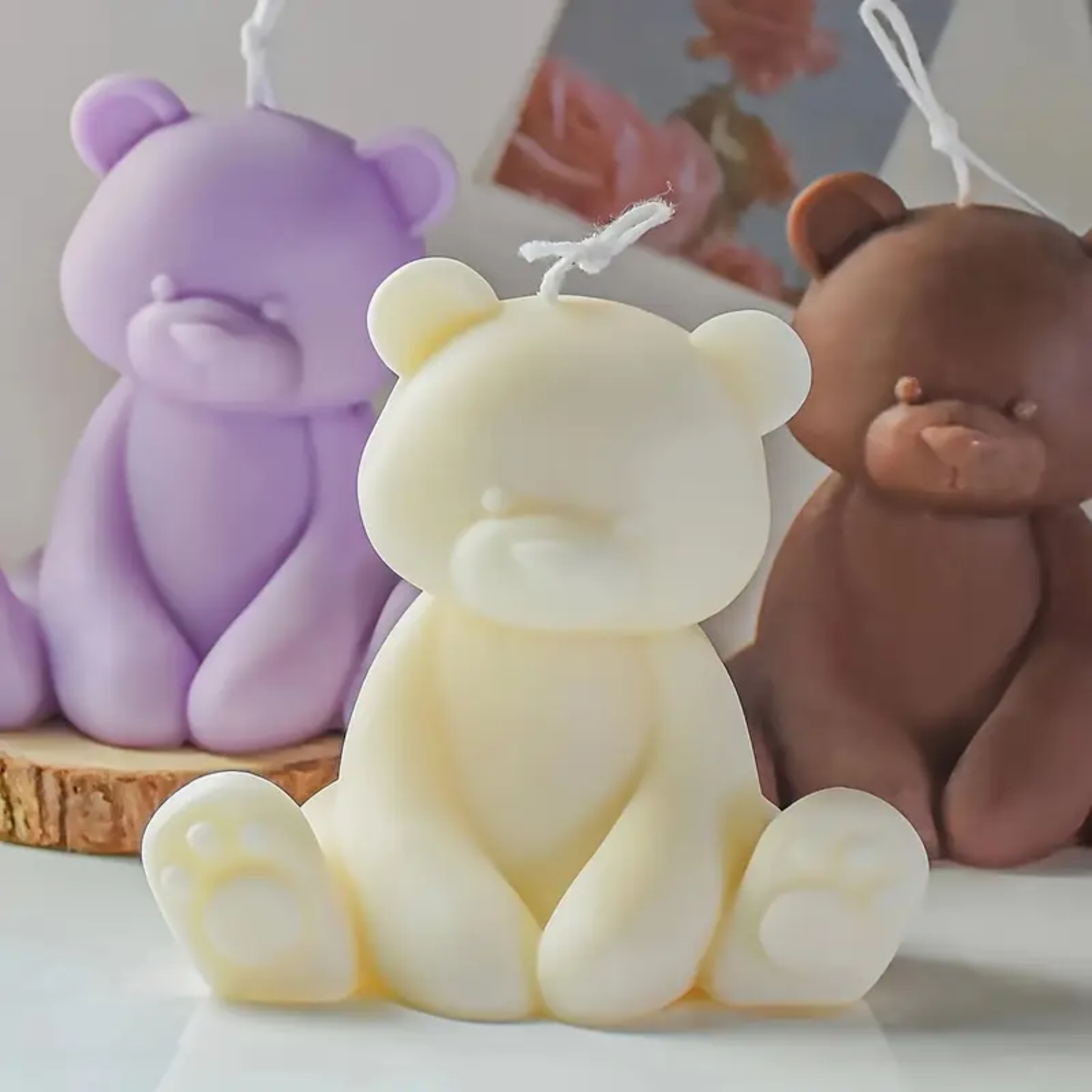 Silicon Mold Candle Teddy with Long Hands