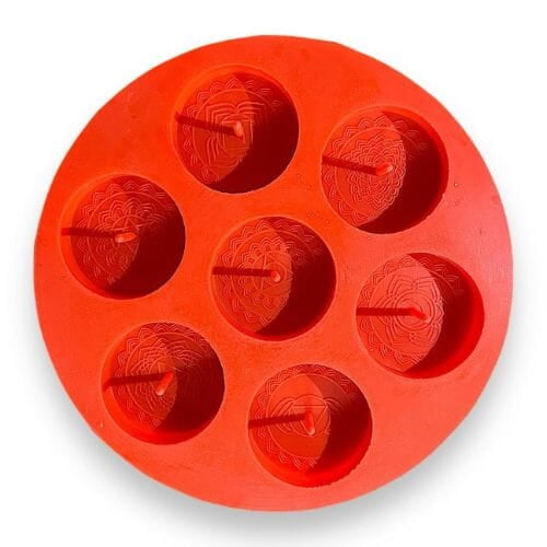 Silicon Mold Candle Tealight Chakra 7 Slot