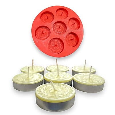 Silicon Mold Candle Tealight Chakra 7 Slot