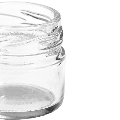 33ml Glass Jar + 43mm BLACK Lug cap