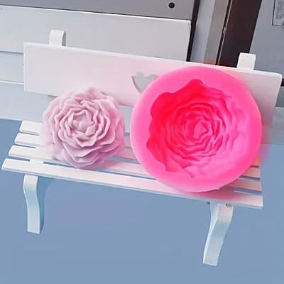 Silicon Mold Candle Peony Small Flower 6.6gm