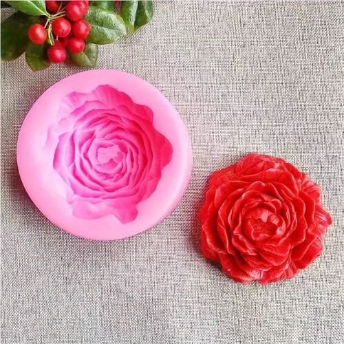 Silicon Mold Candle Peony Small Flower 6.6gm