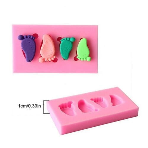 Silicon Mold Candle Baby Feet Small 1.2gm