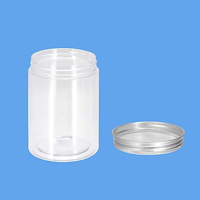 300 ml Round PET Jar + Aluminium SILVER Cap