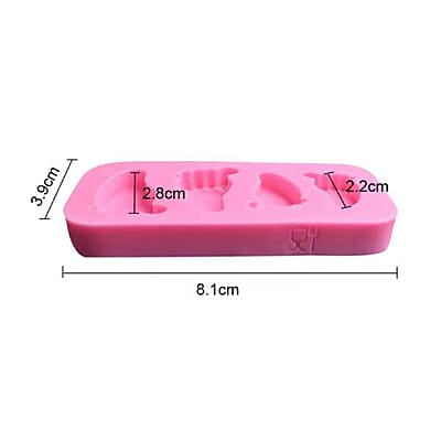 Silicon Mold Candle Baby Feet Small 1.2gm