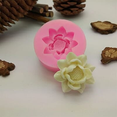 Silicon Mold Candle Lotus Small Flower 4.1gm