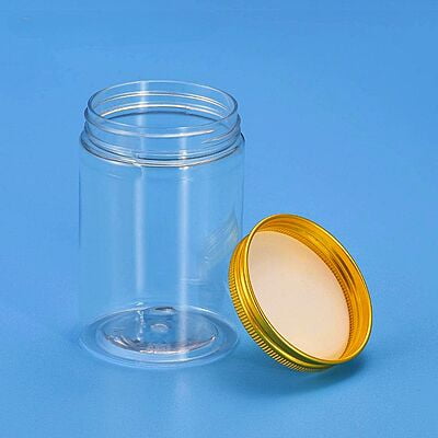 300 ml Round PET Jar + Aluminium GOLD Cap