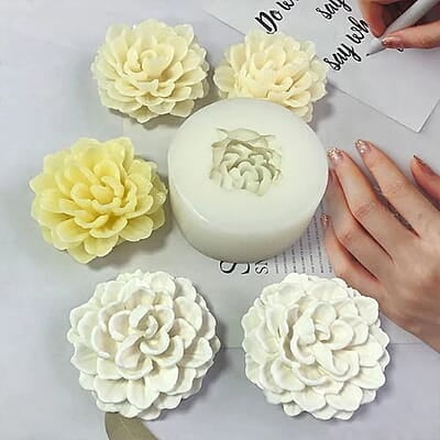 Silicon Mold Candle MarryGold Small Flower 5.8gm