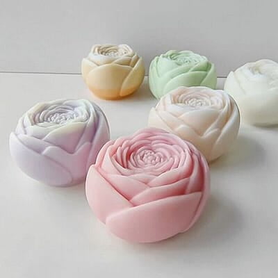 Silicon Mold Candle Rose Bud Small Flower 8.8gm