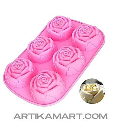 Silicon Mold Rose No 6 - 6 Cavity - 100g