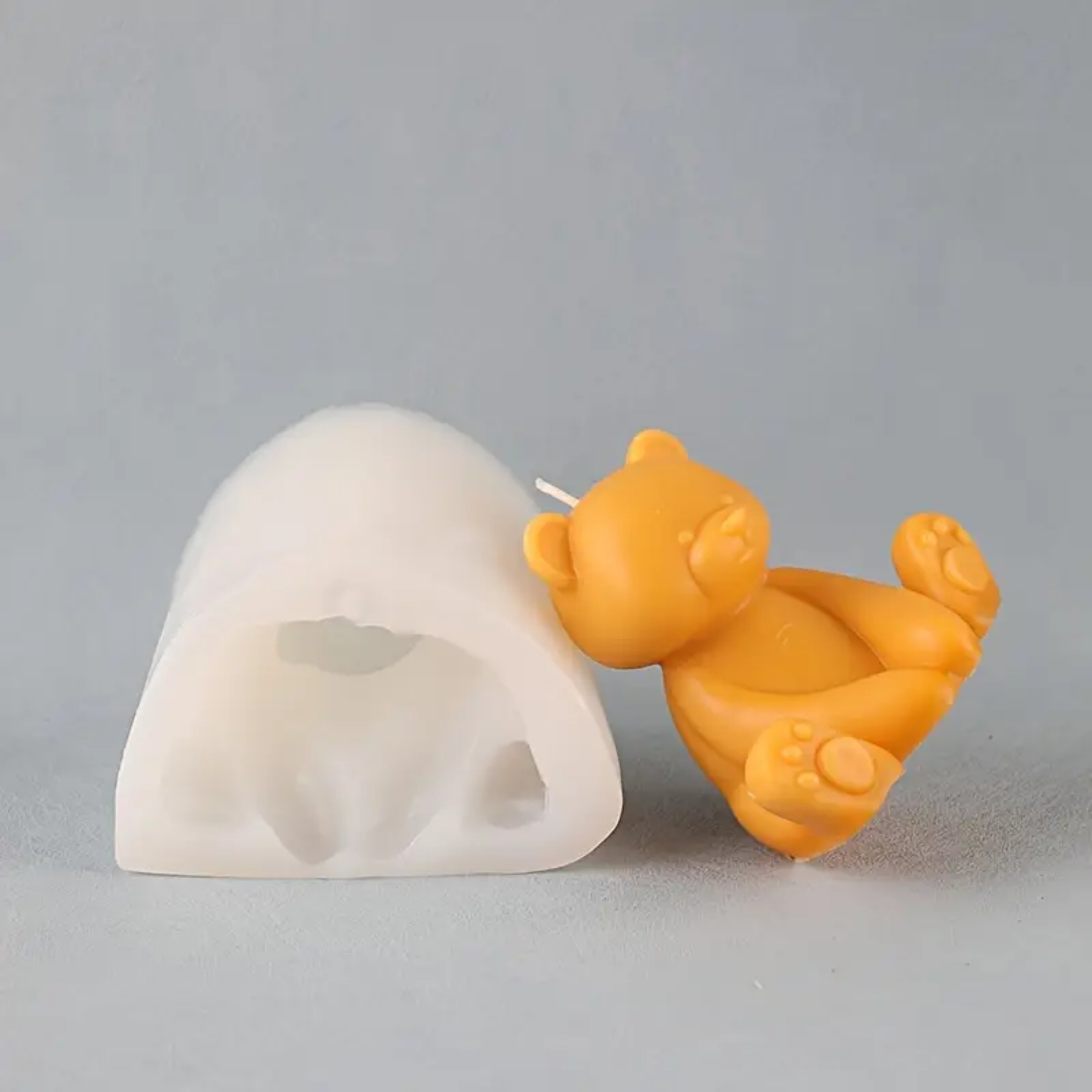 Silicon Mold Candle Teddy with Long Hands