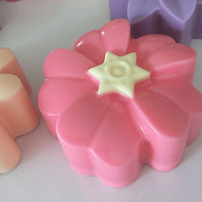 Silicon Mold Candle Flower 2 Heart