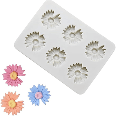 Silicon Mold Candle Daisy Flower 6 Cavity