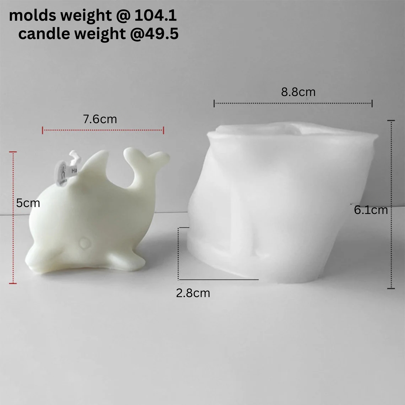 Silicon Mold Candle Dolphin