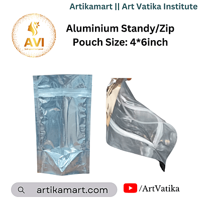 Aluminium Standy/Zip Pouch Size: 4*6inch