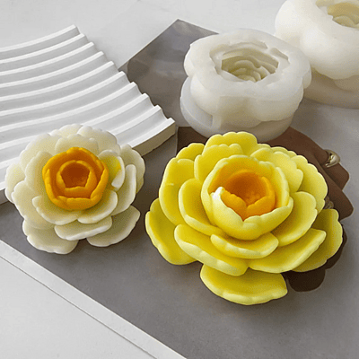 Silicon Mold Candle Japanese Camellia