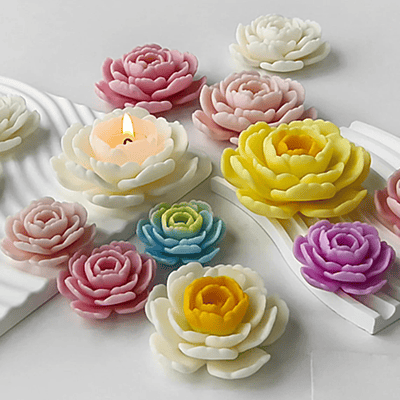 Silicon Mold Candle Japanese Camellia