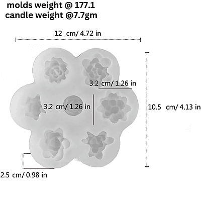 Silicon Mold Candle Mini Cactus 7 Type