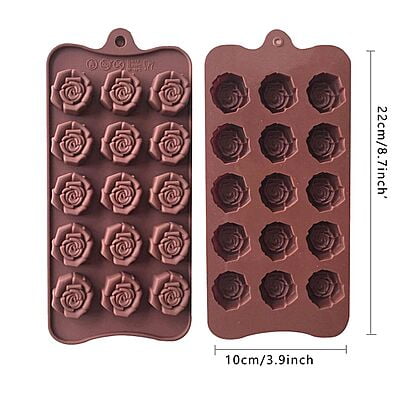 Silicon Mold Chocolate Small Rose- 15 Cavity - 5g