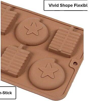 Silicon Mold Diwali Chakkar with Ladi - 6 Cavity