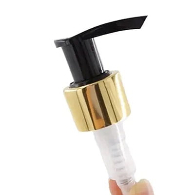 CAP DISPENSER 24MM/410 BLACK WITH GOLDEN SLEEVE LOTION