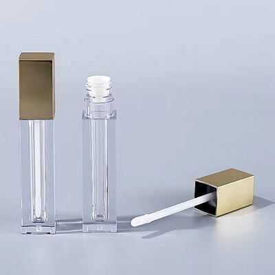 Lipstick - SQUARE - Gold Cap - 3.2ml - Tall Container - Acrylic