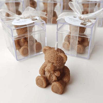 Silicon Mold Candle Mini Teddy 6 Cavity