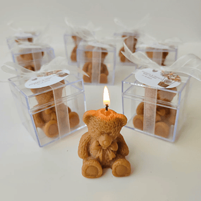 Silicon Mold Candle Mini Teddy 6 Cavity