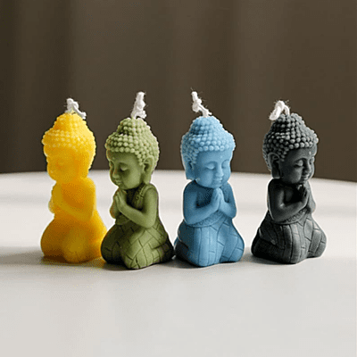 Silicon Mold Candle Namaste Buddha - 25g