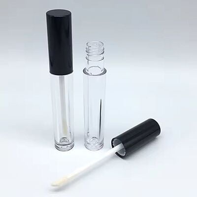 Lipstick - ROUND - Black Cap - 4ml - Tall Container - Acrylic