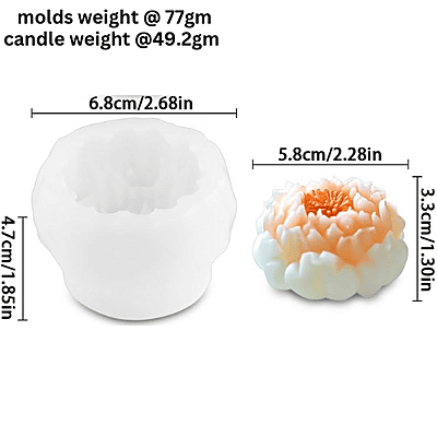 Silicon Mold Candle Lotus Blossom