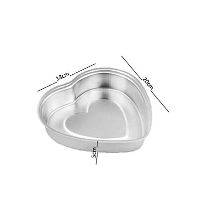 Cake Mould Aluminium - FIXED-  HEART- 21*20*5cm No2