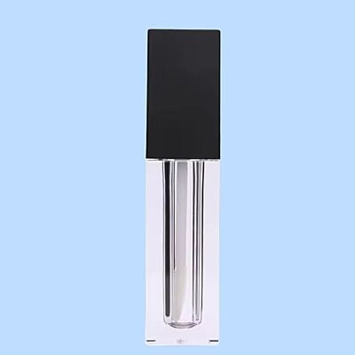 Lipstick - SQUARE - BLACK Cap - 4.5ml - Short FAT Container - Acrylic