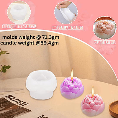 Silicon Mold Candle Heavy Rose Petals Bud