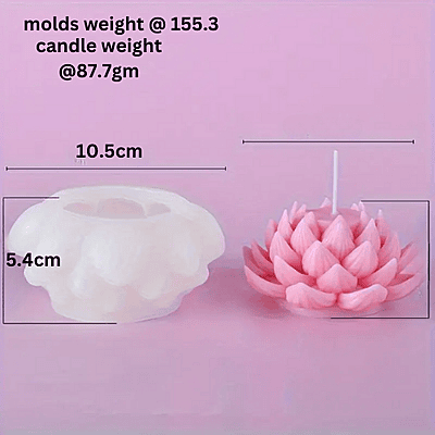 Silicon Mold Candle Lotus Bloom 2