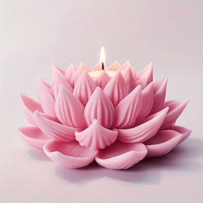 Silicon Mold Candle Lotus Bloom 2