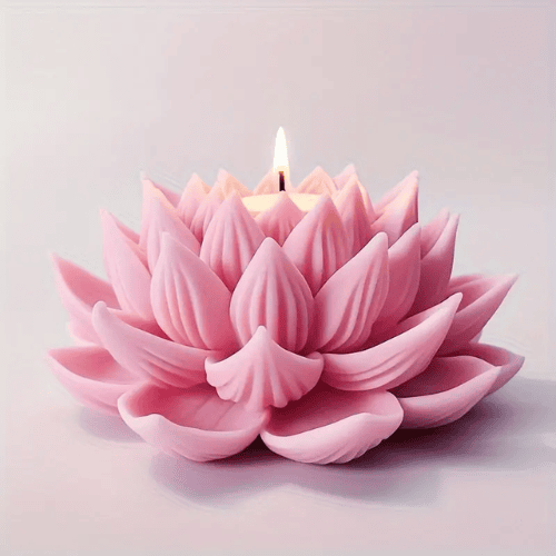 Silicon Mold Candle Lotus Bloom 2