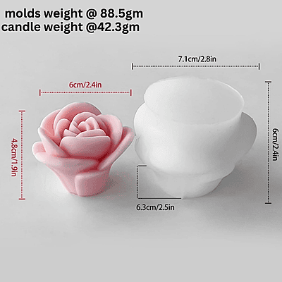 Silicon Mold Candle 3D Rose Petals