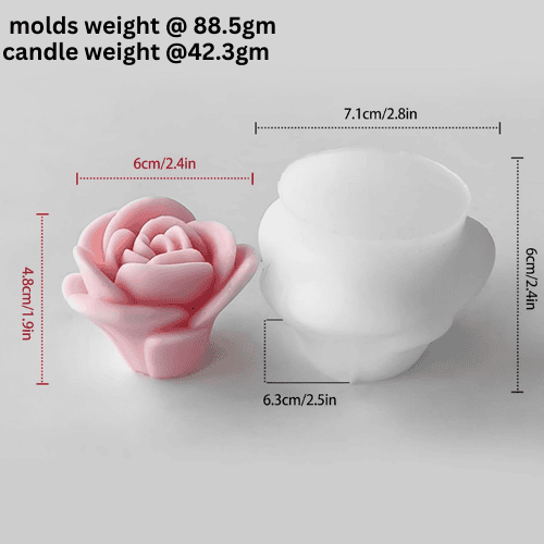 Silicon Mold Candle 3D Rose Petals